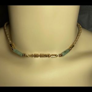 Be Brave Choker Necklace Turquoise and Gold